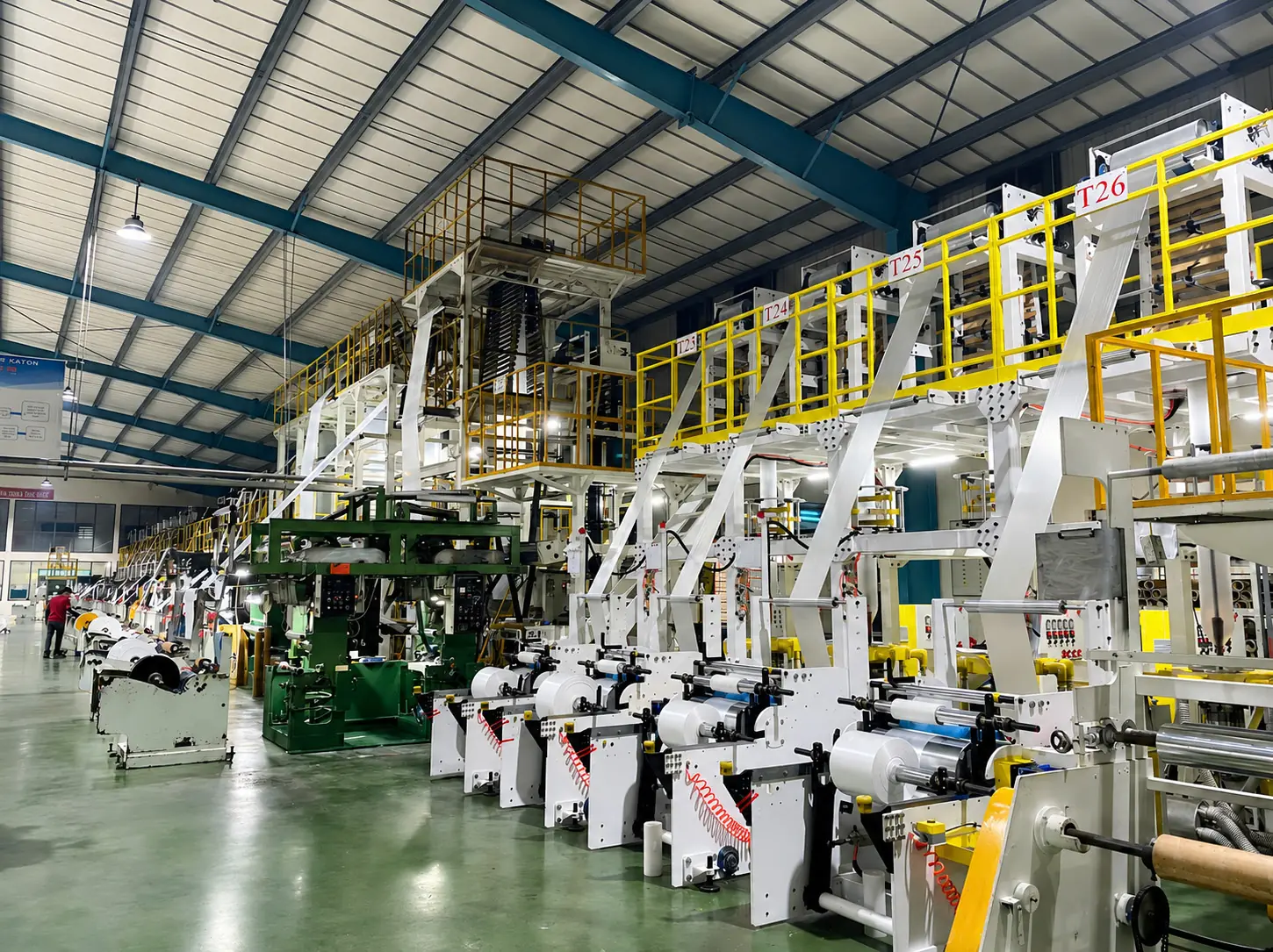 Film blowing lines at the Bupa Plastic factory